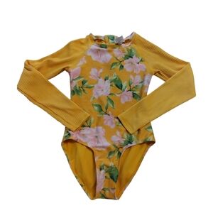 2/$10Art Class Floral Long Sleeve Girls One Piece Swimsuit  Sleeves Rashguar 7/8